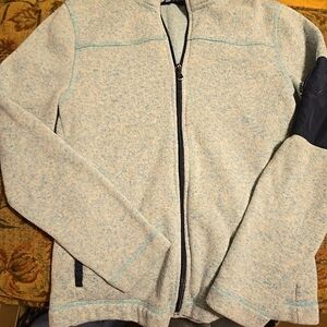 Nautica Light Blue Heathered Fleece Jacket